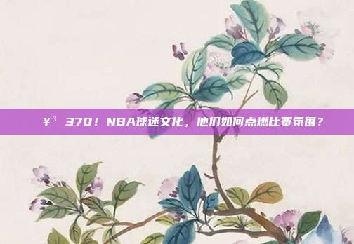 🥳 370！NBA球迷文化，他们如何点燃比赛氛围？