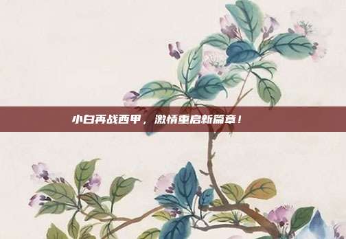 小白再战西甲，激情重启新篇章！✨📖